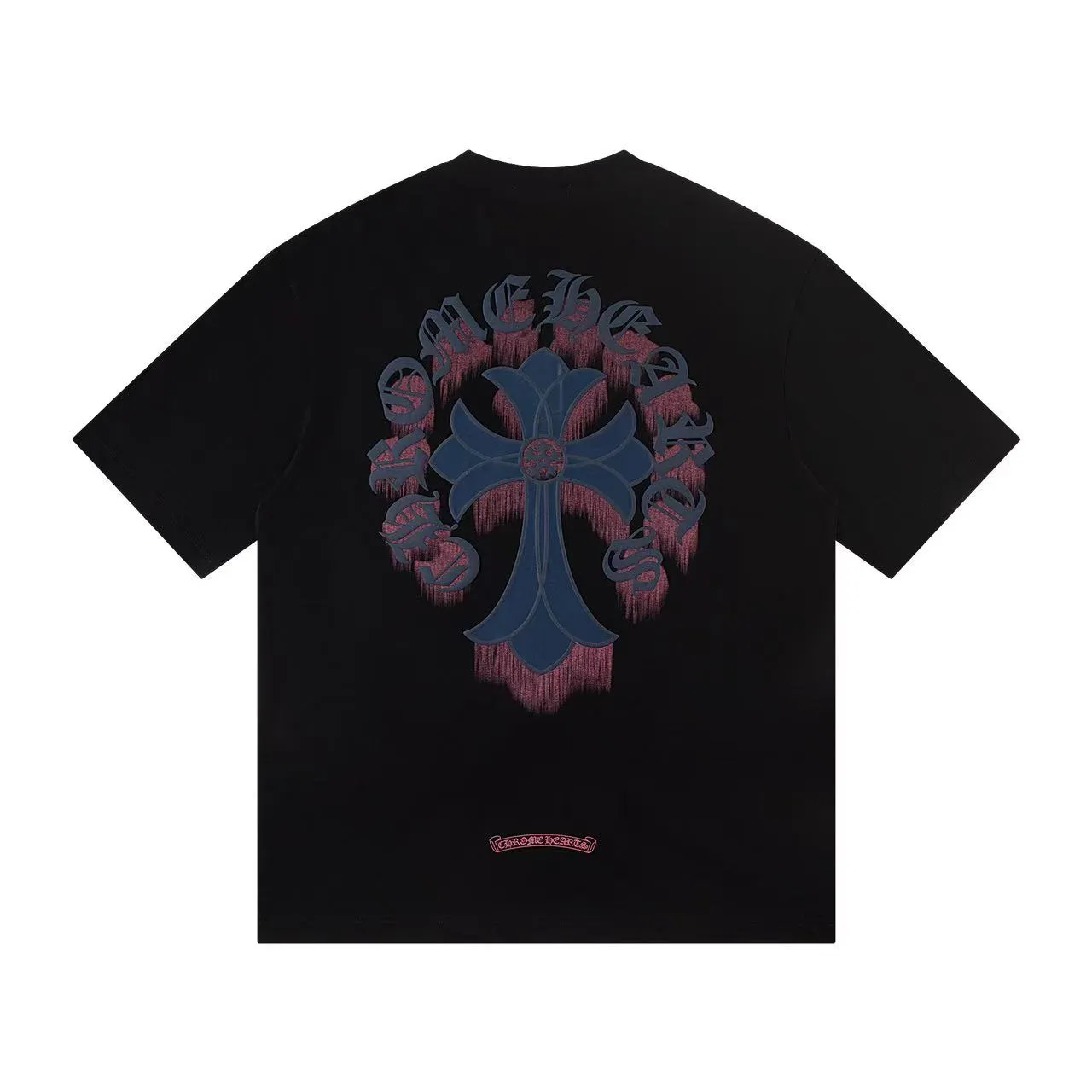 🅿️150 Style: 2025 new Croix Heart short-sleeved T-shirt Material: High version 300g double yarn combed cotton Size: S～XL Color: Black Style number: Z018